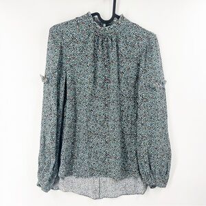 ✅ CHARLOTTE BRODY 100% SILK LONG SLEEVE BLOUSE SIZE SMALL